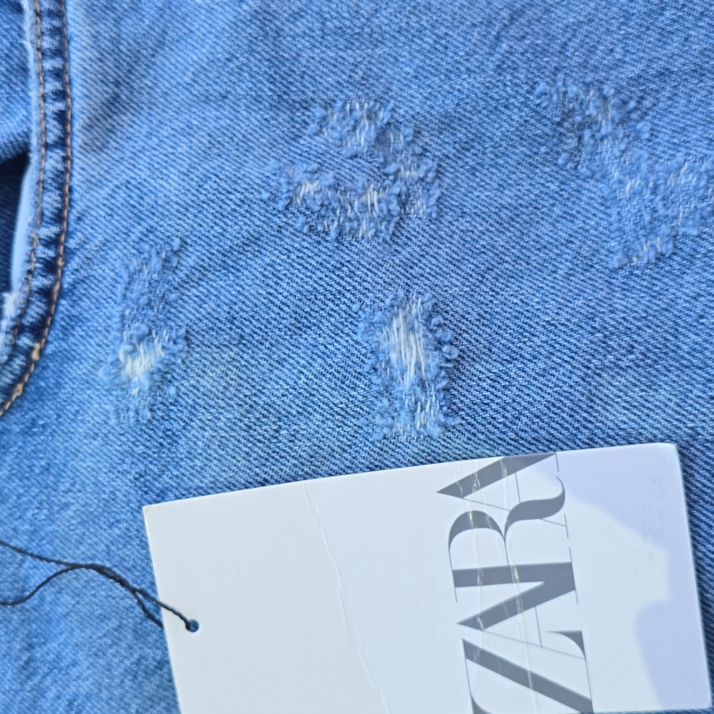 ZARA WOMAN NEW BLUE DENIM TRF MIDI SKIRT SIZE M REF. 6164/034 - Picture 9 of 10